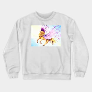 Lion Griffin - Griffon with background Crewneck Sweatshirt